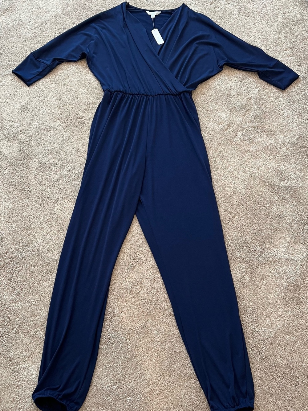 Charming Charlie Deep Navy Surplice Top